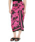 Фото #4 товара Women's Lush Palm-Print Faux-Wrap Midi Skirt