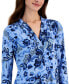 ფოტო #3 პროდუქტის Women's Printed V-Neck Knit Top, Created for Macy's