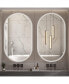 32x20 Inch Bathroom Mirror With Lights, Anti Fog Dimmable LED Mirror For Wall Touch Control