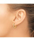 ფოტო #2 პროდუქტის Stainless Steel Yellow plated Crystal Hinged Hoop Earrings