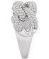 Diamond Link Detail Statement Ring (1 ct. t.w.) in Sterling Silver, Created for Macy's