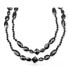 Фото #1 товара Bling Jewelry geometric Faceted Onyx Beads Endless Layering Long Warping Strand Necklace For Women 53 Inch