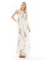 Фото #2 товара ASOS DESIGN Tall trapeze beach dress in postcard print