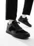 Фото #1 товара PS Paul Smith Ware leather runner trainers in triple black