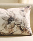 Floral cotton cushion cover