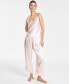 Фото #5 товара Women's Marabou 2-Pc. Satin Pajamas Set