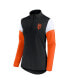 ფოტო #3 პროდუქტის Women's Black and Orange San Francisco Giants Authentic Fleece Quarter-Zip Jacket