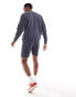 DTT crew neck sweatshirt & jersey short set in washed blue BLAU, XS - 86 CM - фото #3