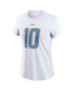 Women's Justin Herbert White Los Angeles Chargers Player Name Number T-shirt