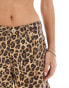 Фото #5 товара Bershka carpenter trousers in leopard print