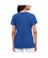 Фото #2 товара Women's Royal Distressed Daniel Suarez Key Move V-Neck T-shirt