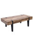 Фото #6 товара 21.69" Oak Finish Medium Density Fiberboard, Wood, Metal 2-Drawer Coffee Table