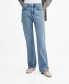 ფოტო #1 პროდუქტის Women's Mid-Rise Straight Jeans