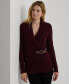 ფოტო #1 პროდუქტის Petite Buckled Cotton Sweater