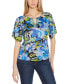 Фото #1 товара Women's Abstract Floral Cutout Detail Top