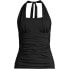 Women's D-Cup Chlorine Resistant Square Neck Halter Tankini Swimsuit Top