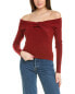 Фото #1 товара Reveriee Off-The-Shoulder Sweater Women's Red Os