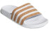 adidas originals Adilette 舒适耐磨拖鞋 女款 白棕 / Сланцы adidas Originals Adilette (CQ2238)