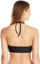 Фото #2 товара Lolli 241266 Womens Swimwear Large Bow Bandeau Bikini Top Black Size Medium