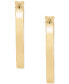 Polished Square Tube Small Hoop Earrings in 14k Gold, 5/8"