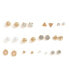 ფოტო #1 პროდუქტის Women's Gold Pack Of 12 Minimal Stud Earrings