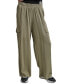 Фото #1 товара Women's Pull-On Twill Wide-Leg Cargo Pants