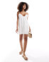 Rhythm classic tiered beach mini dress in white Белый, 38 - фото #2