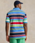 Фото #2 товара Men's Big & Tall Striped Short-Sleeve Polo Shirt