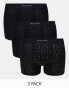 Фото #1 товара Paul Smith 3 pack trunks in black