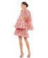 ფოტო #3 პროდუქტის Women's Ieena Floral Cut Out V Neck Bell Sleeve Mini Dress