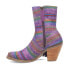 Dingo Chili Pepper Serape Southwest Cowboy Booties Womens Multi, Purple Casual B