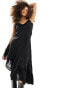 Cotton On asymmetric hem cami prairie dress in black