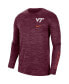 Men's Maroon Virginia Tech Hokies Velocity Legend Team Performance Long Sleeve T-shirt