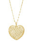 Фото #1 товара Italian Gold openwork Heart 18" Pendant Necklace in 10k Gold