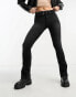 Фото #4 товара DTT Petite Phoebe belted low rise wide leg jeans in washed black