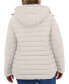 Plus Size Faux-Fur-Trim Hooded Packable Puffer Coat