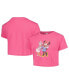 ფოტო #1 პროდუქტის Big Girls Pink Mickey & Friends Just Girls Cropped T-shirt