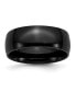 Stainless Steel Polished Black IP-plated 8mm Band Ring