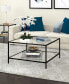 Sivil 32" Square Coffee Table with Shelf