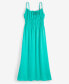 Фото #2 товара Trendy Plus Size Tie-Front Strappy Midi Dress, Created for Macy's
