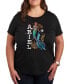 ფოტო #1 პროდუქტის Trendy Plus Size Little Mermaid Ariel Graphic T-shirt