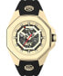 ფოტო #1 პროდუქტის UFC Men's Pro Automatic Black Polyurethane Watch, 45mm
