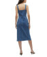 Women's Saila Sleeveless Denim Slit-Front Midi Dress