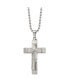 Фото #1 товара Chisel polished Starburst Cross Pendant on a Ball Chain Necklace