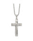 Фото #1 товара Polished Starburst Cross Pendant on a Ball Chain Necklace