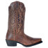 Фото #1 товара Laredo Malinda Distressed Embroidered Square Toe Cowboy Womens Brown Dress Boot