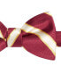 Men's Crimson & Cream Stripe Bow Tie