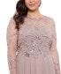 Plus Size Embellished Illusion Gown