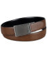 Men's Reversible Faux-Leather Compression-Buckle Belt