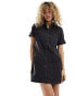 Фото #1 товара Noisy May button through denim dress in washed black